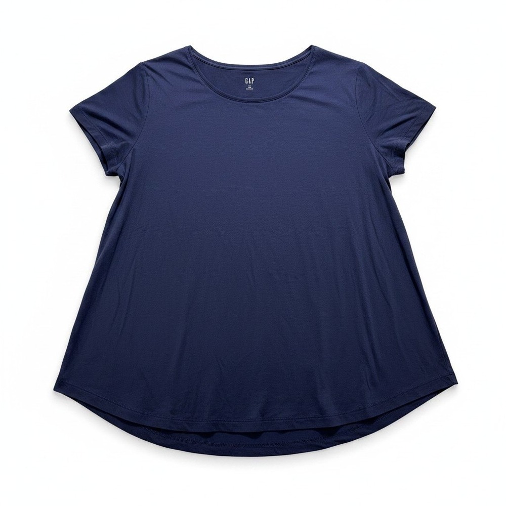 GAP XXL Navy Blue Luxe Short Sleeve T-Shirt Womens Casual Cozy Tee
